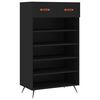 vidaXL Sk&oacute;sk&aacute;pur Svartur 60x35x105 cm Samsettur Vi&eth;ur