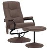 249317 vidaXL Massage Recliner with Footrest Brown Fabric