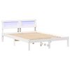 vidaXL Ramsv&iacute;k me&eth; h&ouml;fu&eth;gafl Hv&iacute;tt 120 x 200 cm Solid furuhikk
