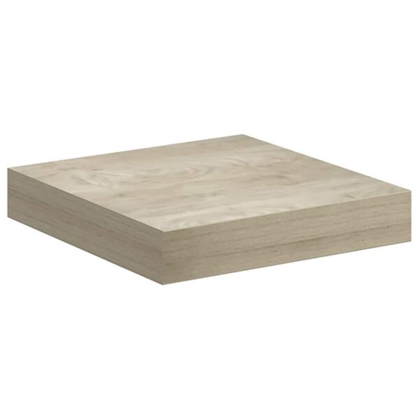 vidaXL Vegghilla me&eth; Sk&uacute;ffu Eikarlitu&eth; 23x23,5x3,8 cm MDF