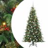 vidaXL Gervi hengdu j&oacute;latr&eacute; me&eth; 300 LED Gr&aelig;nn 180 cm PE og PVC