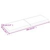 vidaXL Baðherbergisborðplata Brúnn 160x50x(2-6)cm Meðhöndlaður Viður
