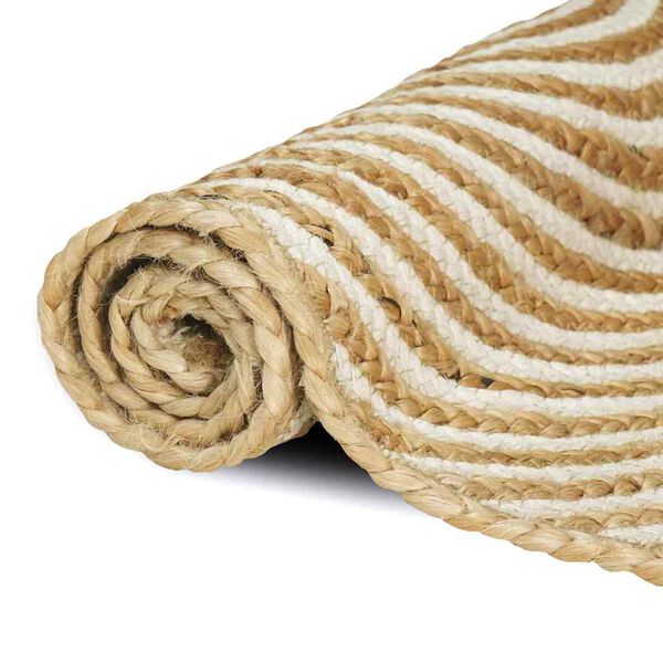 vidaXL Tepi N&aacute;tt&uacute;rulegt og hv&iacute;tt 60 x 250 cm J&uacute;ta