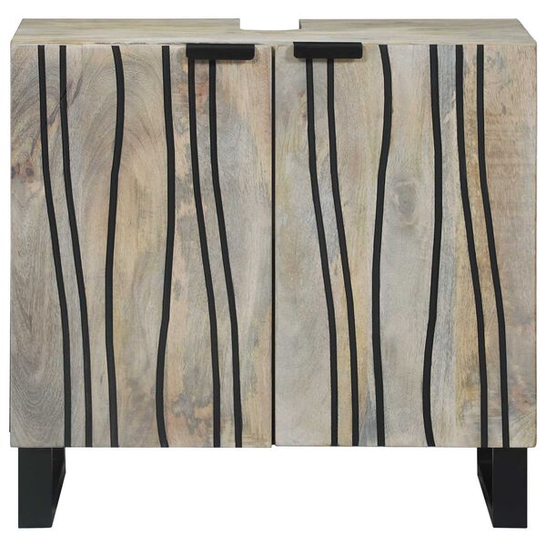 vidaXL Ba&eth;herbergisvaskarsk&aacute;pur Hv&iacute;tt 62 x 33 x 58 cm Samsettur vi&eth;ur