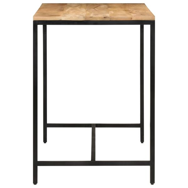 vidaXL Bor&eth;stofubor&eth; 110x55x75 cm Gegnheill Gr&oacute;fur Mang&oacute;vi&eth;ur og J&aacute;rn