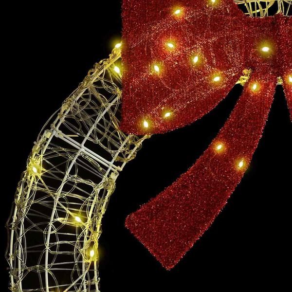 vidaXL Krans með 150 LED Hlýr hvítur 120 cm Akrýl