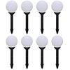 vidaXL Outdoor Pathway Lampar 8 stk LED 15 cm me&eth; Jar&eth;festingu