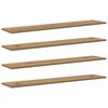 vidaXL B&oacute;kask&aacute;pabretti 4 pcs Br&uacute;nn 100 x 20 x 1,5 cm Samsettur vi&eth;ur