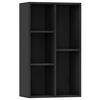 vidaXL B&oacute;kask&aacute;pur/Skenkur Svartur 50x25x80 cm Samsettur Vi&eth;ur