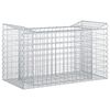 vidaXL Gabion h&aelig;kka&eth; r&uacute;m Silfurlitur