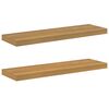 vidaXL Vegghylla 2 pcs Br&uacute;nn 80 x 23,5 x 4 cm Samsettur vi&eth;ur
