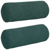 vidaXL Bolster P&uacute;&eth;ar 2 pcs D&ouml;kkgr&aelig;n &Oslash; 15 x 40 cm Korduroy efni