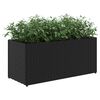 vidaXL Gar&eth;ker me&eth; 2 Pottum Svart 72x30x32 cm P&oacute;l&yacute;rattan