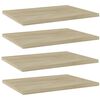 vidaXL B&oacute;kahillur 4 stk. Sonoma Eikarlitur 40x30x1,5cm Samsettur Vi&eth;ur