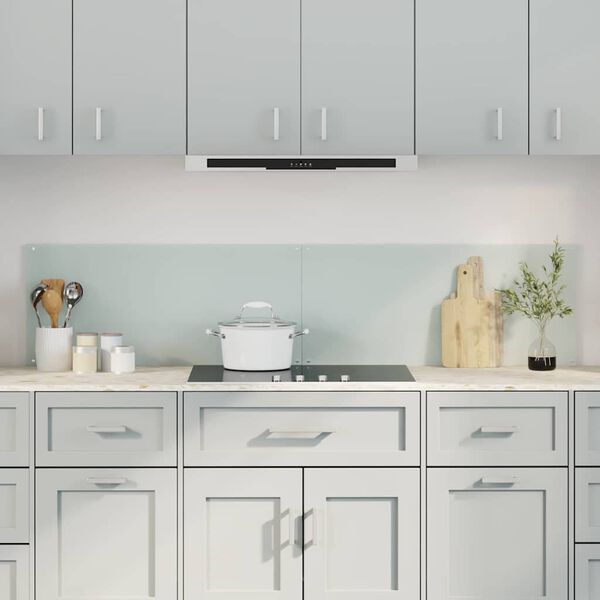 vidaXL Eldhús Backsplash 2 pcs Hvítt 90 x 40 cm hertuð gler