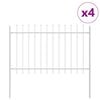 vidaXL Gar&eth;hefti 4 pcs Hv&iacute;tt 6,8 x 1,2 m Duftlita&eth;ur st&aacute;l