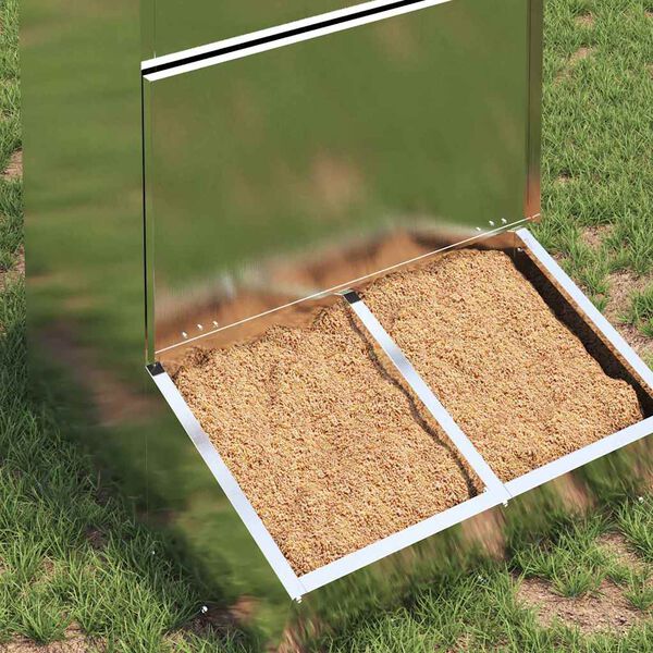 vidaXL F&oacute;&eth;rari fyrir sv&iacute;n Silfur 55 x 51 x 91,5 cm Galvaniserad st&aacute;l