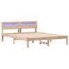 vidaXL Ramsv&iacute;k me&eth; h&ouml;fu&eth;gafl Br&uacute;nn 150 x 200 cm Solid furuhikk