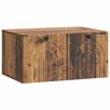vidaXL Veggfestur sj&oacute;nvarpssk&aacute;pur Gamall vi&eth;ur 59,5 x 41 x 30 cm