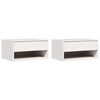 vidaXL N&aacute;ttbor&eth; me&eth; sk&uacute;ffu 2 pcs Hv&iacute;tt 50 x 32,5 x 24 cm Gegnheil fura