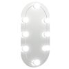vidaXL Spegill me&eth; LED Lj&oacute;sum 40x20 cm Gler Spor&ouml;skjulaga
