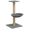 vidaXL Kattatr&eacute; me&eth; S&iacute;salkl&oacute;rustaurum Lj&oacute;sgr&aacute;tt 74 cm