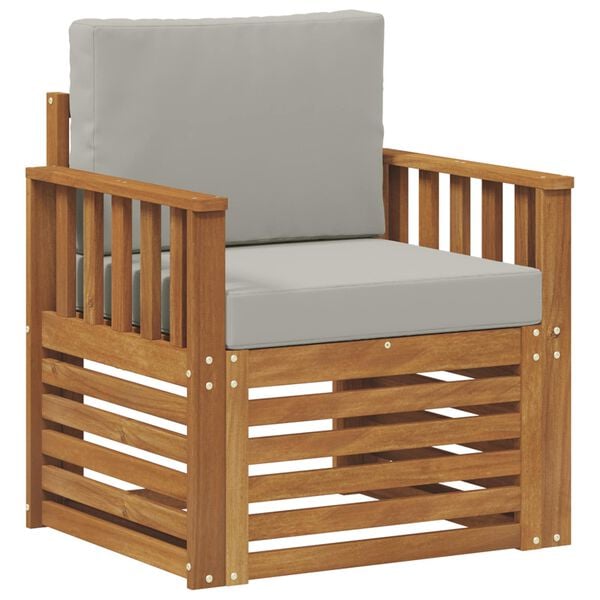 vidaXL &Uacute;ti s&oacute;fasett me&eth; p&uacute;&eth;i N&aacute;tt&uacute;rulegur 71 x 63 x 73 cm