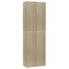 vidaXL Skrifstofusk&aacute;pur Sonoma Eik 60x32x190 cm Samsettur Vi&eth;ur