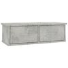 vidaXL Vegghengdur Sk&uacute;ffusk&aacute;pur Gr&aacute;r 60x26x18,5 cm Samsettur Vi&eth;ur
