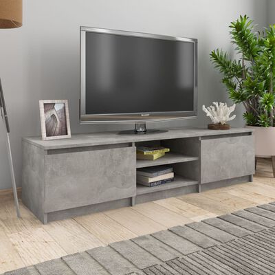 800652 vidaXL TV Cabinet Concrete Grey 140x40x35,5 cm Chipboard