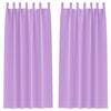 vidaXL Svartgard&iacute;nur me&eth; hringjum 2 pcs Fj&oacute;lubl&aacute;r 260 x 140 cm