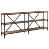vidaXL Veggbor&eth; Gamalt timbur 180 x 30 x 75 cm Samsettur vi&eth;ur