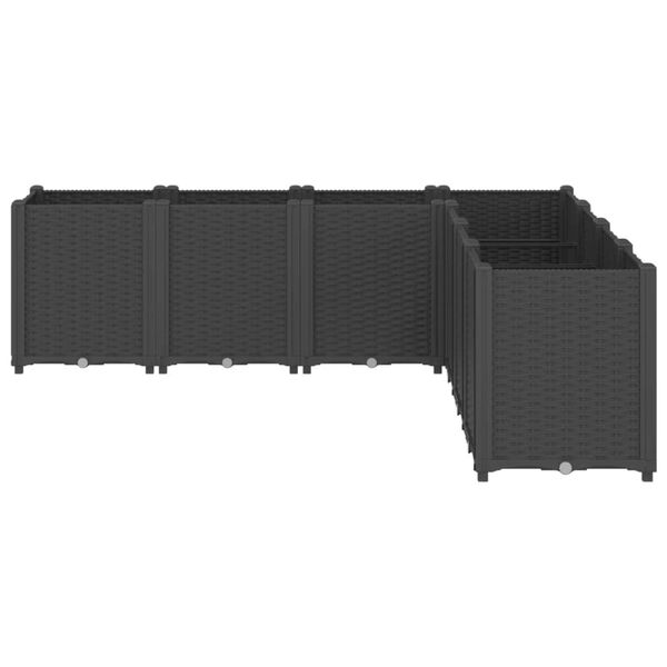 vidaXL Gar&eth;ker Svart 160x160x53 cm PP