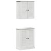 vidaXL Ba&eth;herbergismublasett me&eth; hillu 2 pcs Hv&iacute;tt og forn hv&iacute;tt