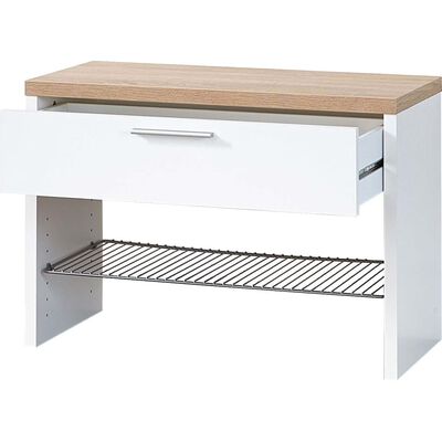422778 Germania Shoe Bench "Top" White and Sonoma Oak 3192-178