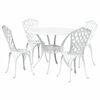 vidaXL Gar&eth;ur bor&eth;sett 5 pcs Hv&iacute;tt &Aacute;l