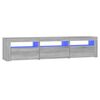 vidaXL Sj&oacute;nvarpssk&aacute;pur me&eth; LED Lj&oacute;sum Gr&aacute;r Sonoma 180x35x40 cm