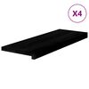 vidaXL Stiga&thorn;rep 4 stk D&ouml;kkbr&uacute;nt 70x25x2 cm Solid Wood Eik
