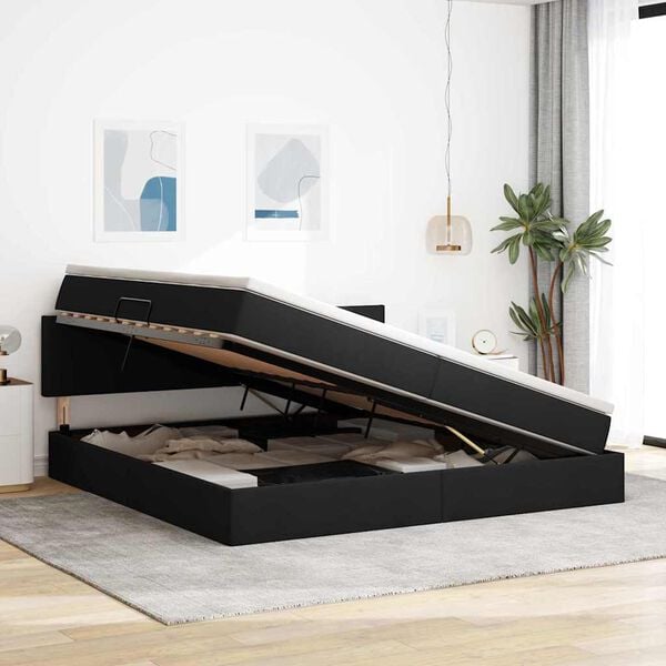 vidaXL R&uacute;m me&eth; geymslur&yacute;mi og d&yacute;nu me&eth; d&yacute;nu Svartur 200 x 200 cm