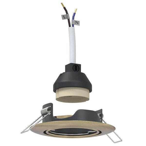 vidaXL Spotlights með sviðsljósum 6 pcs Látún 9 x 9 cm metal