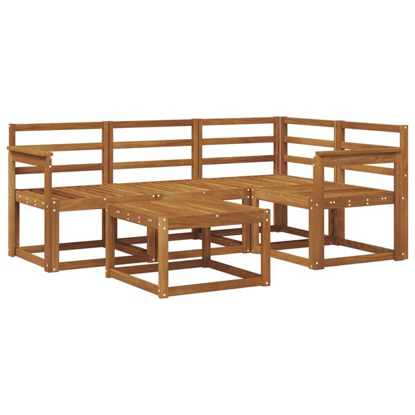 vidaXL &Uacute;ti s&oacute;fasett 5 pcs N&aacute;tt&uacute;rulegur Hrein akas&iacute;utr&eacute;