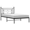 vidaXL R&uacute;mgrind &uacute;r M&aacute;lmi &aacute;n D&yacute;nu me&eth; H&ouml;f&eth;agafli Sv&ouml;rt 107x203 cm