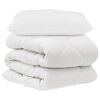 vidaXL R&uacute;mfatasett me&eth; kodda 2 pcs Hv&iacute;tt M&iacute;kr&oacute;f&iacute;ber