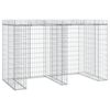 vidaXL Gabion Veggur fyrir Ruslatunnu 192x91x120 cm Galvanisera&eth; J&aacute;rn