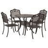 vidaXL Gar&eth;ur bor&eth;sett 5 pcs bronze &Aacute;l