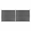 vidaXL Gir&eth;ingarpl&ouml;tusett WPC 353x146 cm Svart