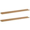 vidaXL Vegghylla me&eth; hillu 2 pcs Br&uacute;nn 100 x 9 x 3 cm Samsettur vi&eth;ur