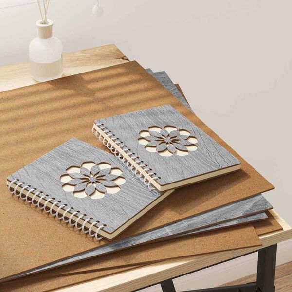 vidaXL Skreyting spjöld 12 pcs Grá sonoma áferð 40 x 60 x 0.3 cm