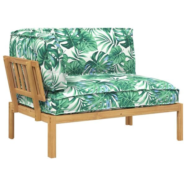 vidaXL S&oacute;fasett me&eth; p&uacute;&eth;i Bladmyll 133 x 92 x 69 cm Hrein akas&iacute;utr&eacute;