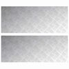 vidaXL Stigaplata R&eacute;tthyrningur 2 pcs Silfur 100 x 40 cm &Aacute;l